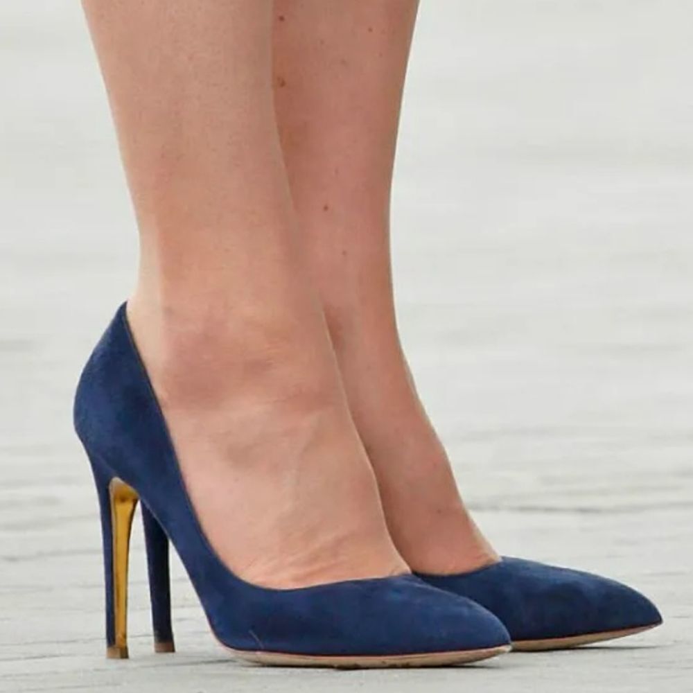 ELEGANTPARK HIGH HEEL STILETTOS POINTED TOE SUEDE WOMEN"S SHOE